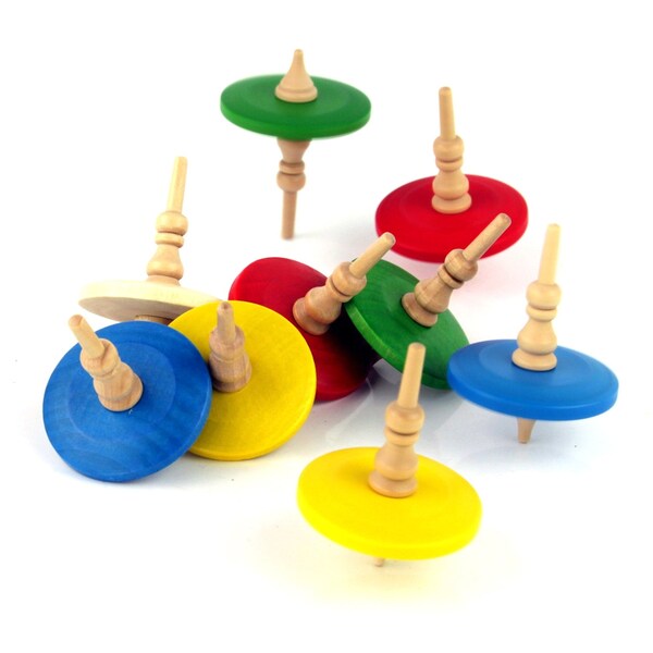 Spin Top Wood Assorted 1 Pc